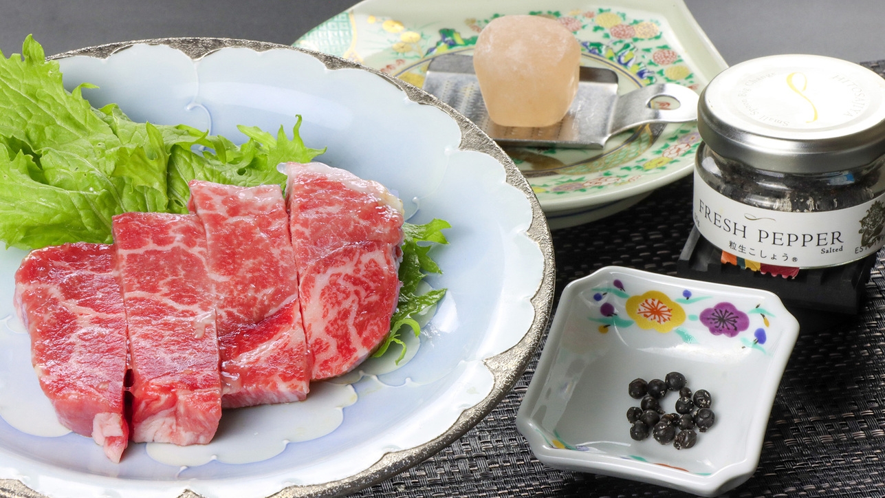 【月プラン-tuki】特選福島牛フィレステーキ★四季食材の創作料理と自家源泉の露天風呂