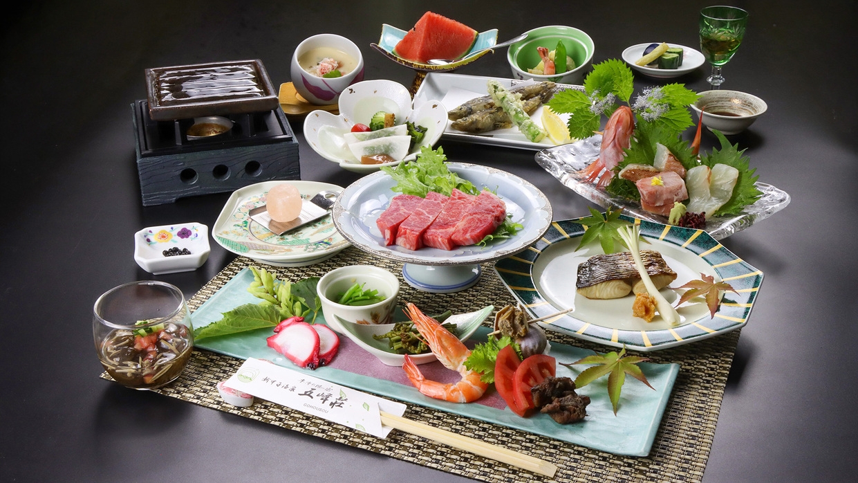【月プラン-tuki】特選福島牛フィレステーキ★四季食材の創作料理と自家源泉の露天風呂