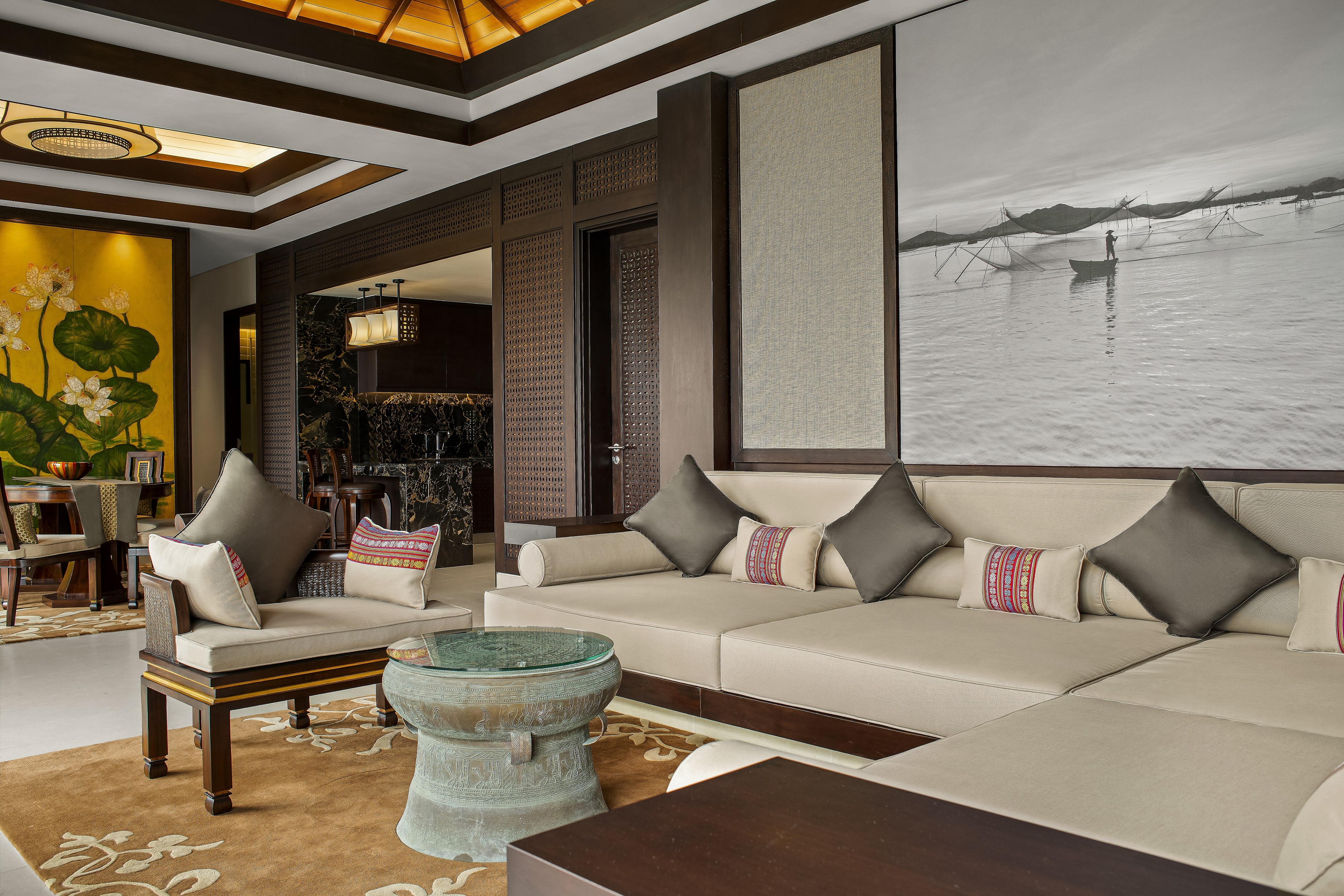 Three Bedroom Seaview Pool Villa - Living Room 1