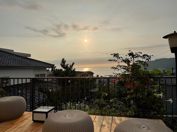 施設から海が見えます