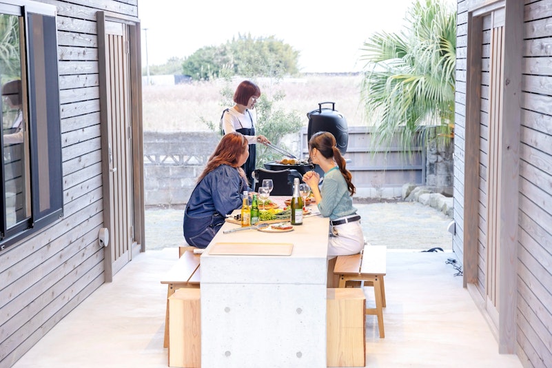 ノイロ１のゆんたくテラスでＢＢＱ