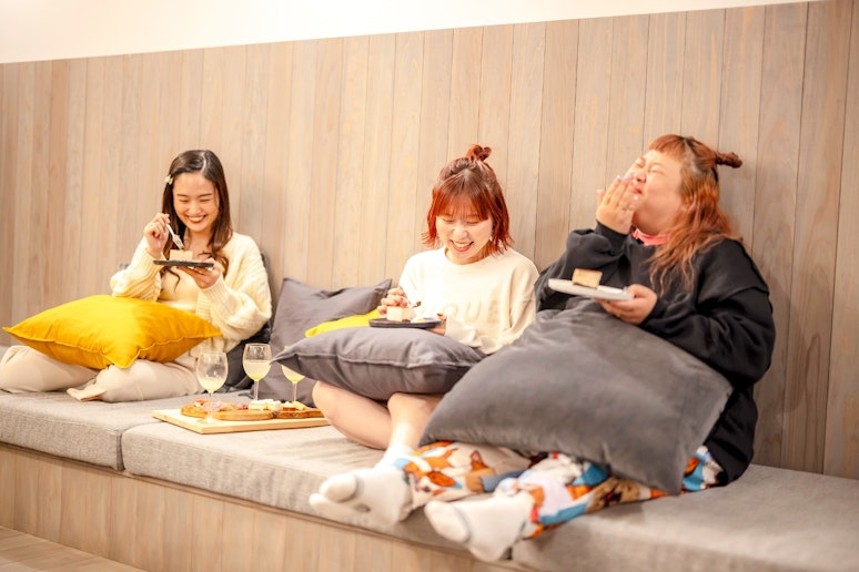 夜のリラックスタイム。おしゃべりも弾みます♪