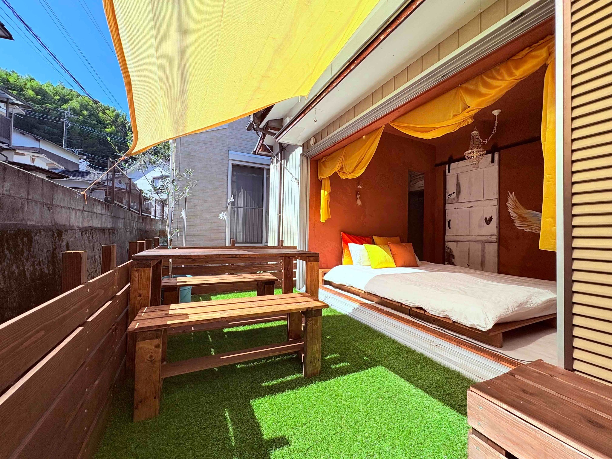 ウッドデッキ直通