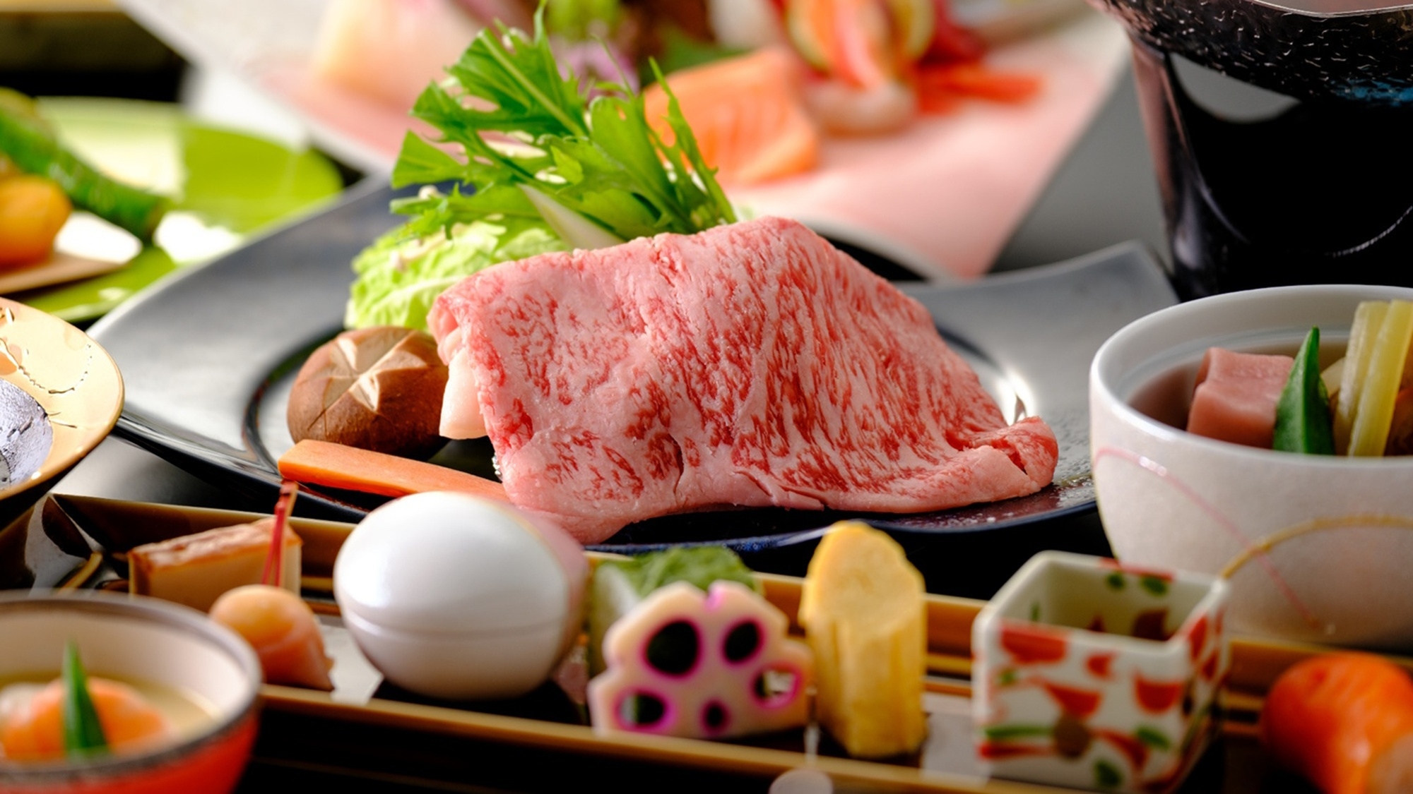 ＜迷ったらコチラ＞★基本会席★料理長秘伝の割下で味わう「鳥取和牛とろたますき焼き」