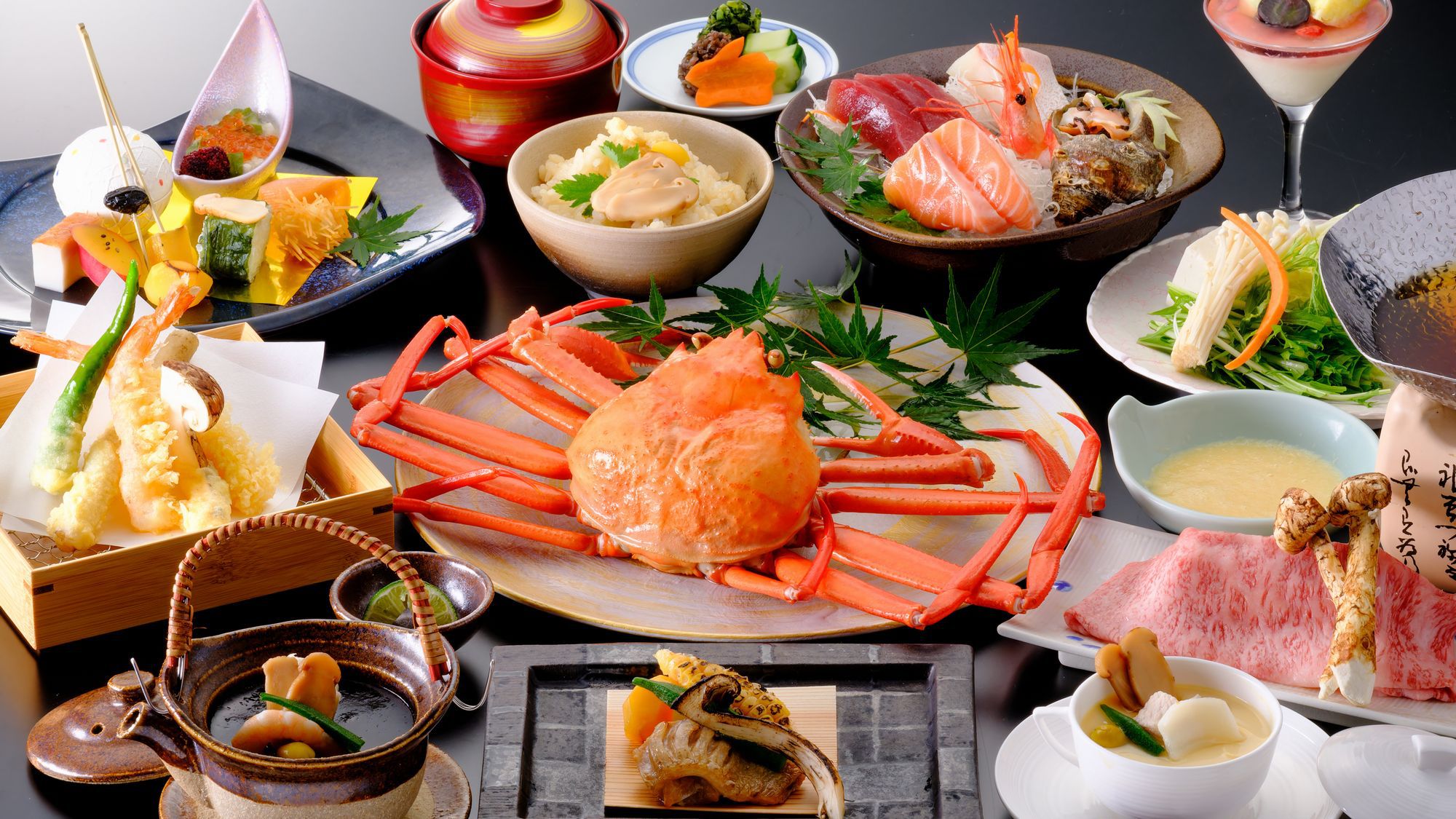 【◇さき楽９０】＼ひとり約3400円オフ／［松茸＆紅ずわいがに会席］秋の味覚三昧！！