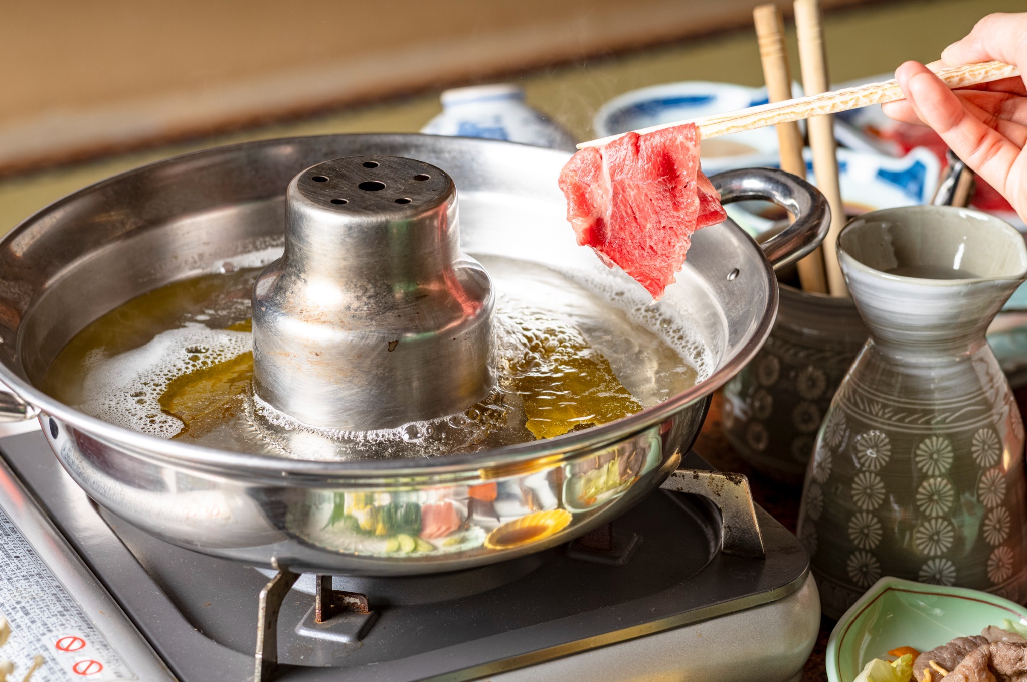 夕食しゃぶしゃぶ（連泊二日目） Dinner &ndash; Shabu-shabu (Second...