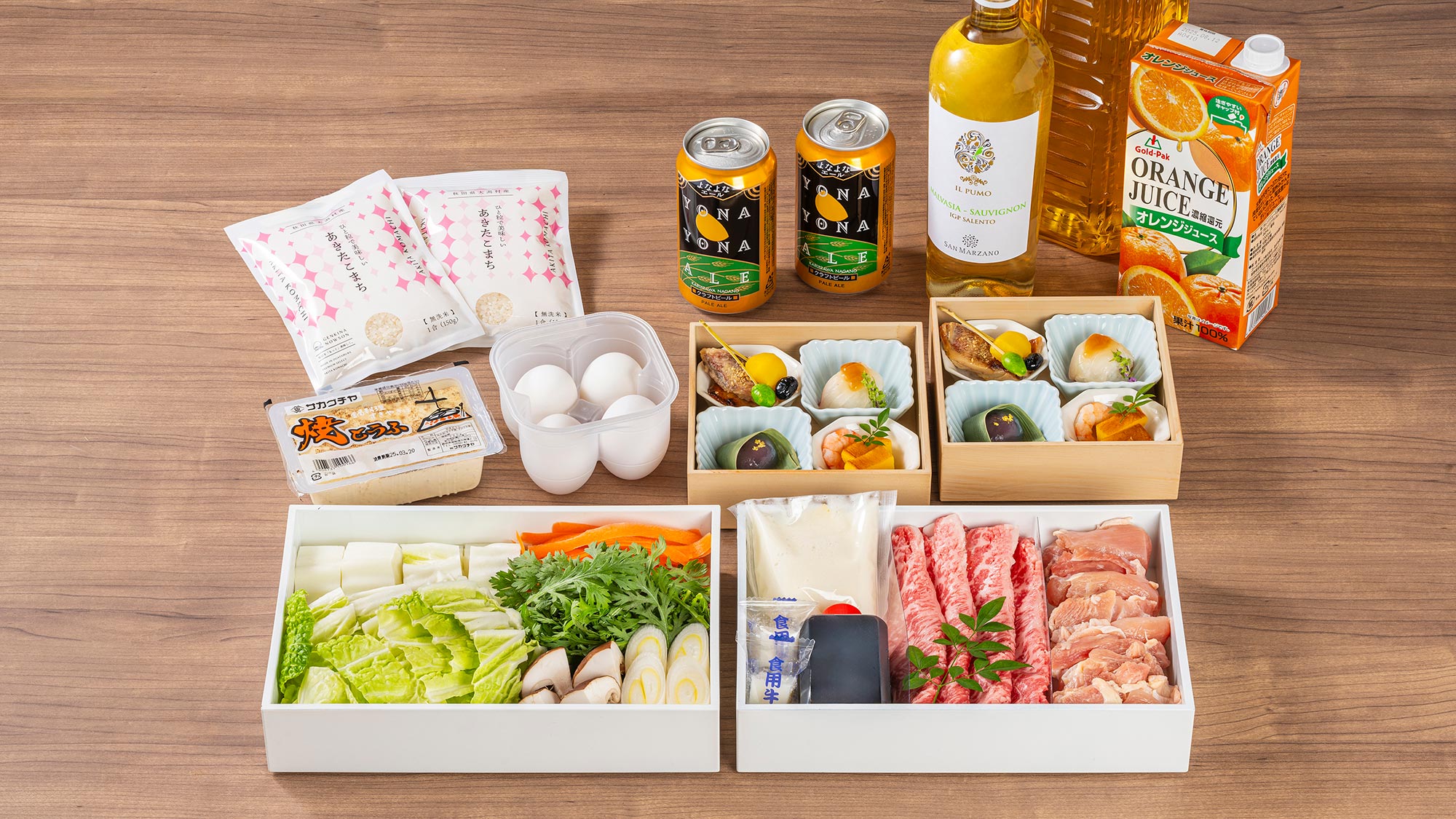 【すき焼き】国産牛&times;静岡県産美味鳥のすき焼き＆おばんざいセット。