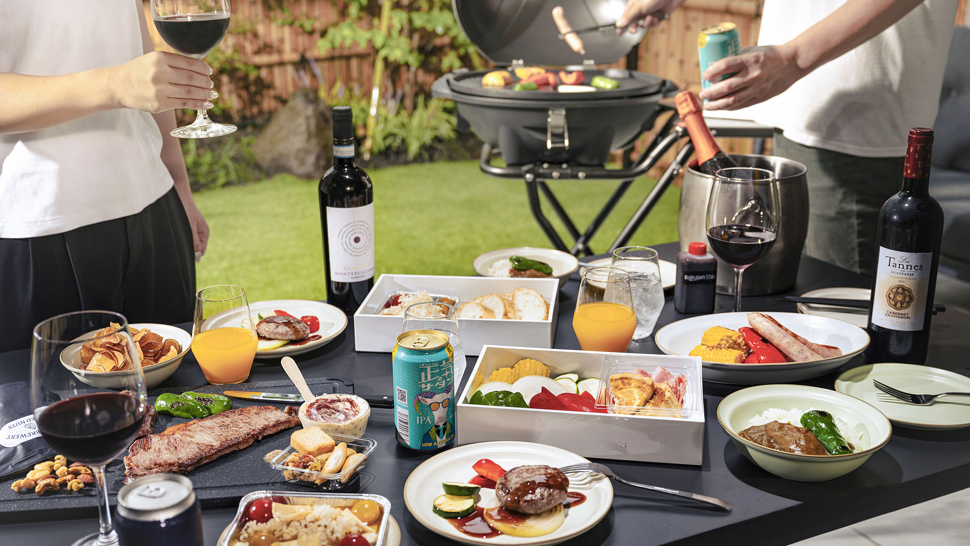 【BBQイメージ】国産牛ステーキ入りBBQ＆オードブルセット