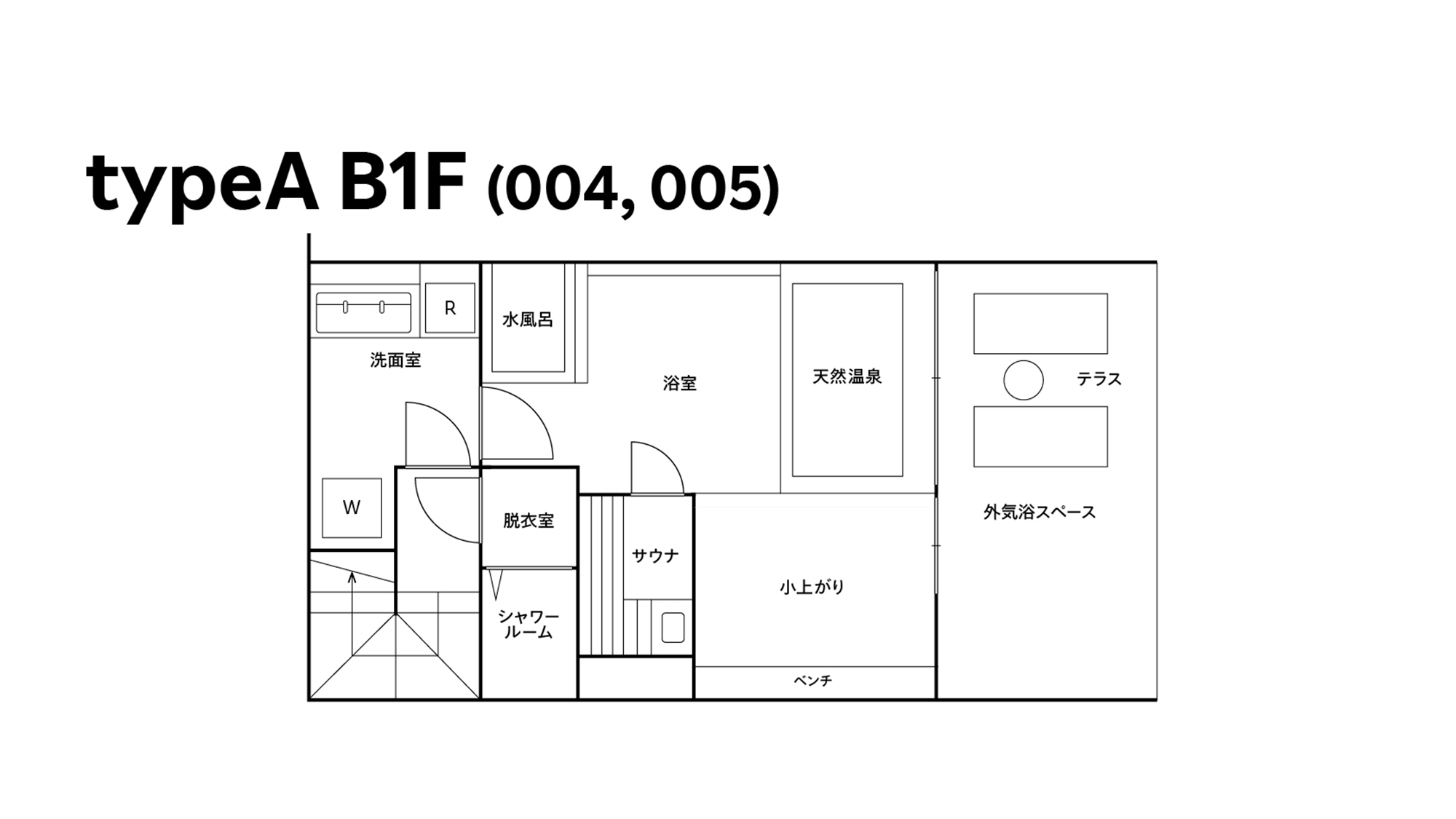【A(特別室)：平面図】LOCA THE CLASS.特別室・地下1階の平面図はこちらです