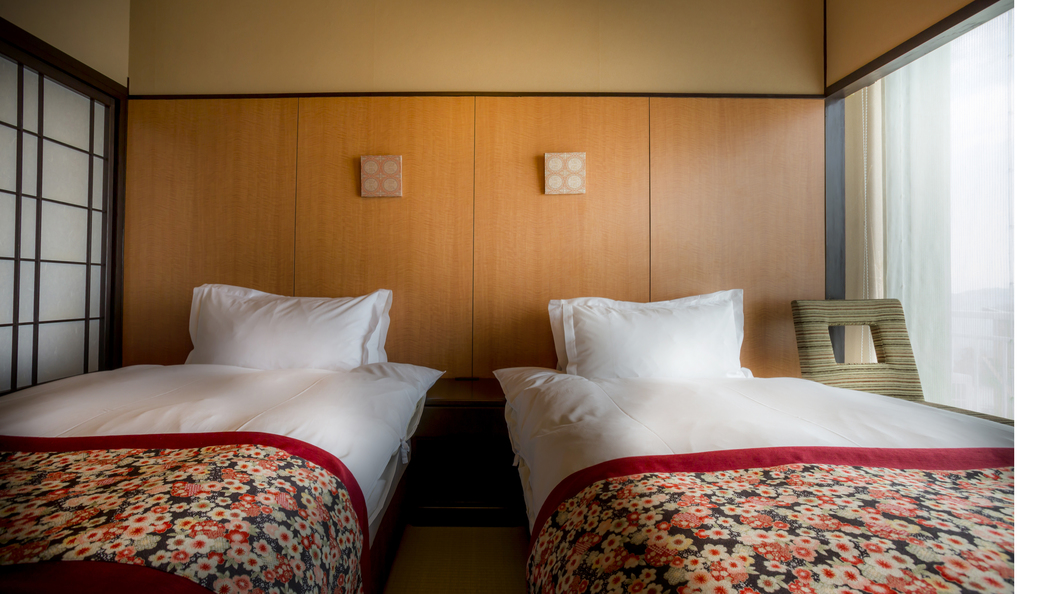 ＜階段利用客室＞月の杜 和室6畳/ツインベッド