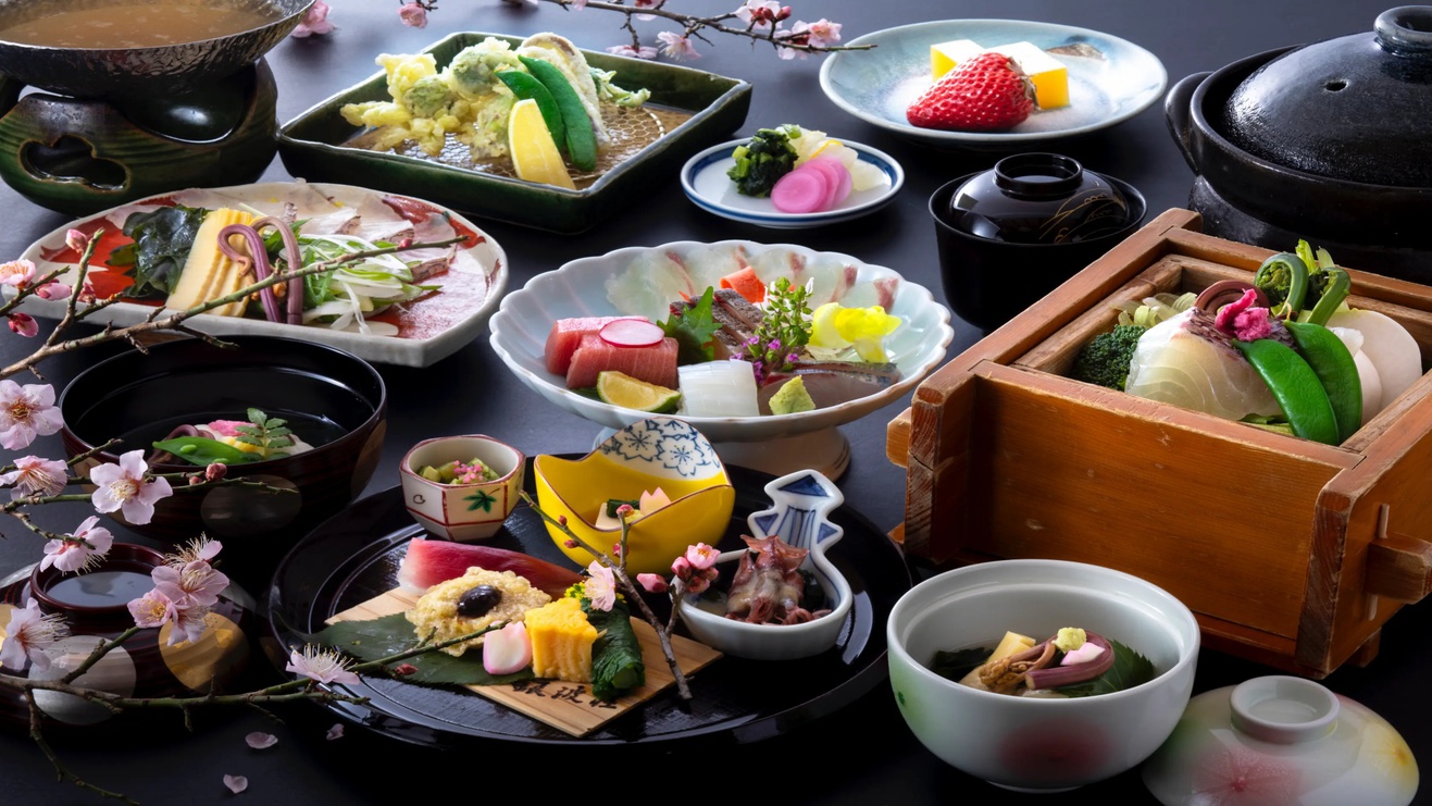 【4〜6月限定】桜鯛と春野菜の『旬彩せいろ蒸し』春和み会席