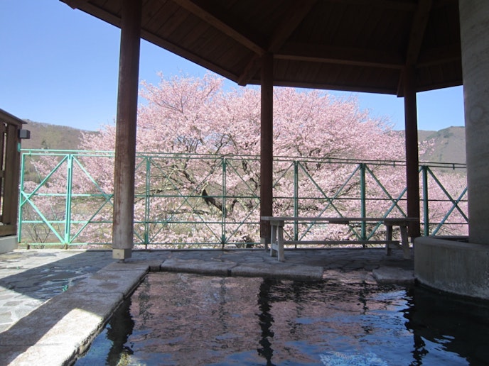 近隣に和田宿を一望できる「療養泉」のふれあいの湯があります