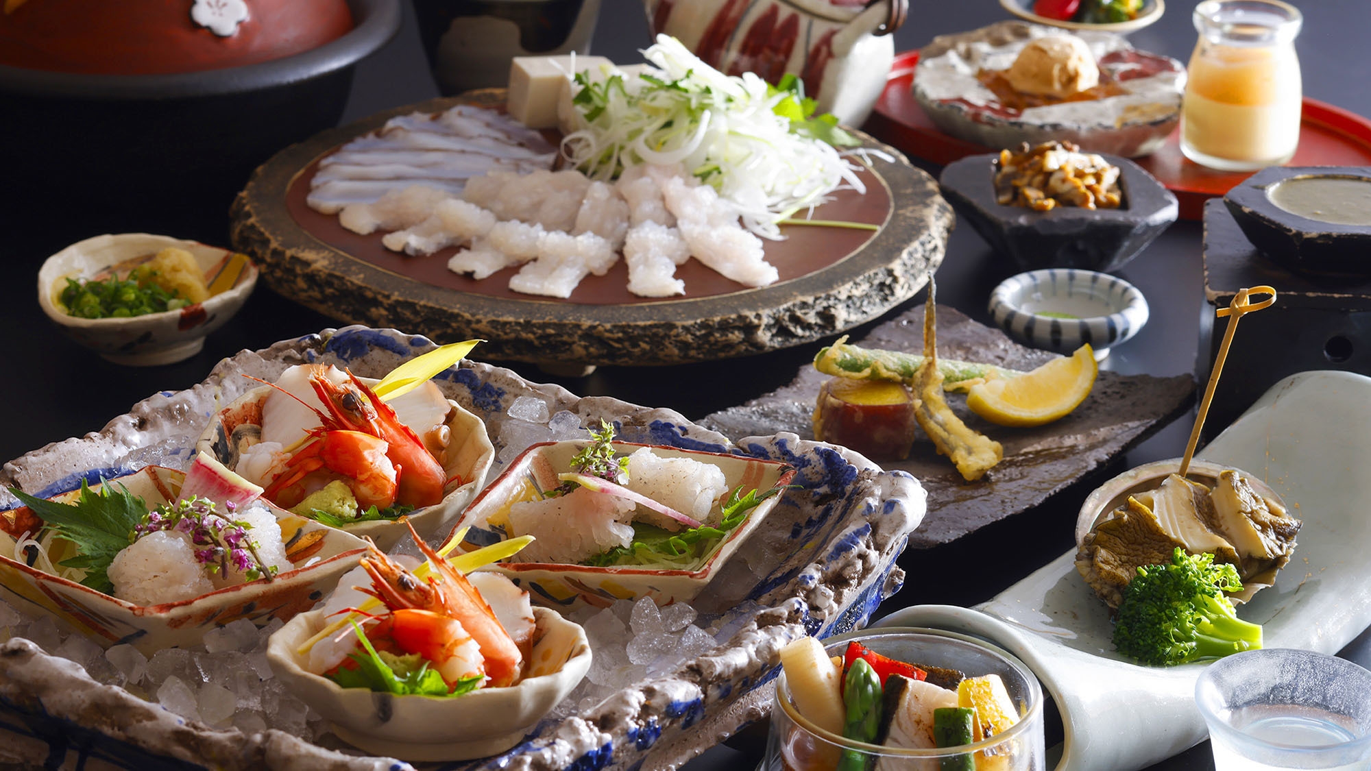 【夏の味覚】鱧（はも）と鮑（あわび）の夏会席
