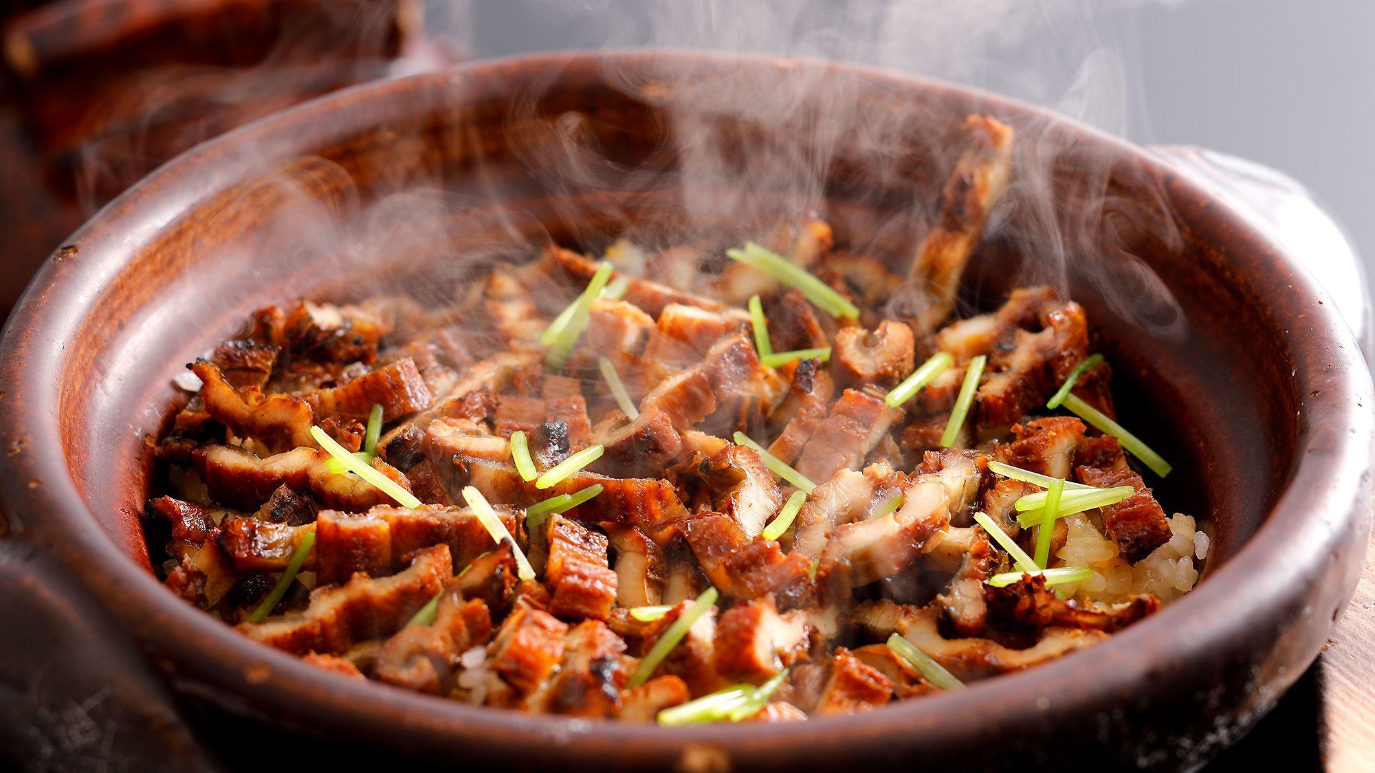 食事：焼穴子釜飯