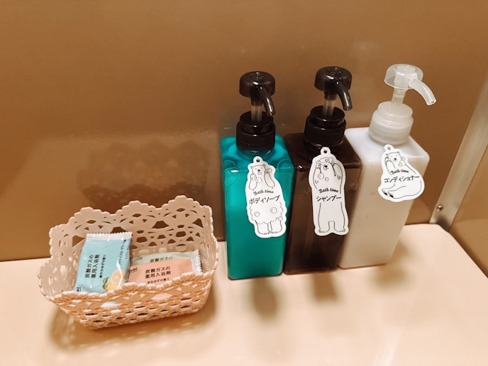 女性スタッフが選んだお肌や髪にやさしいバスグッツ完備