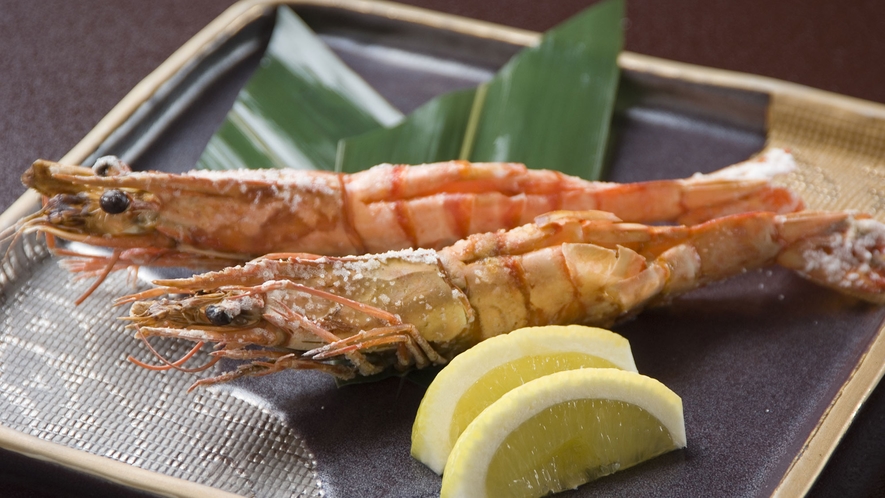 別注料理　有頭海老の鬼殻焼き