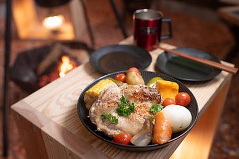 【BBQ】キャンプ飯を愉しんでいただけるように、オプションでコールマンのグリルやスノーピークの...