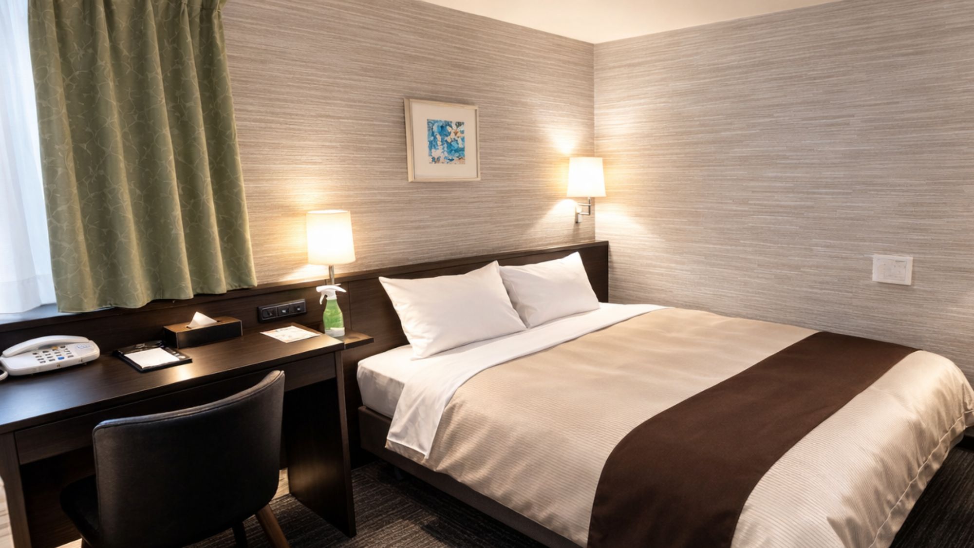 １４０ｃｍ幅ベッドでゆったりくつろげる客室