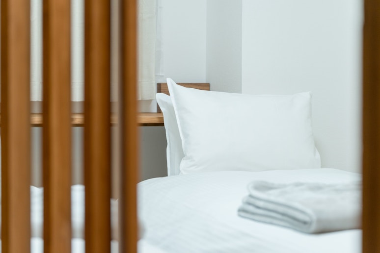 寝室1　シングルベッド2台