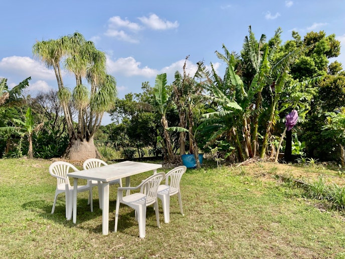 お庭でくつろぐこともできます。