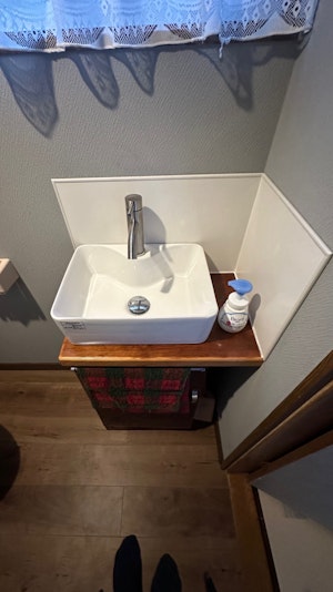 2024年12月、洗面台を設置しました