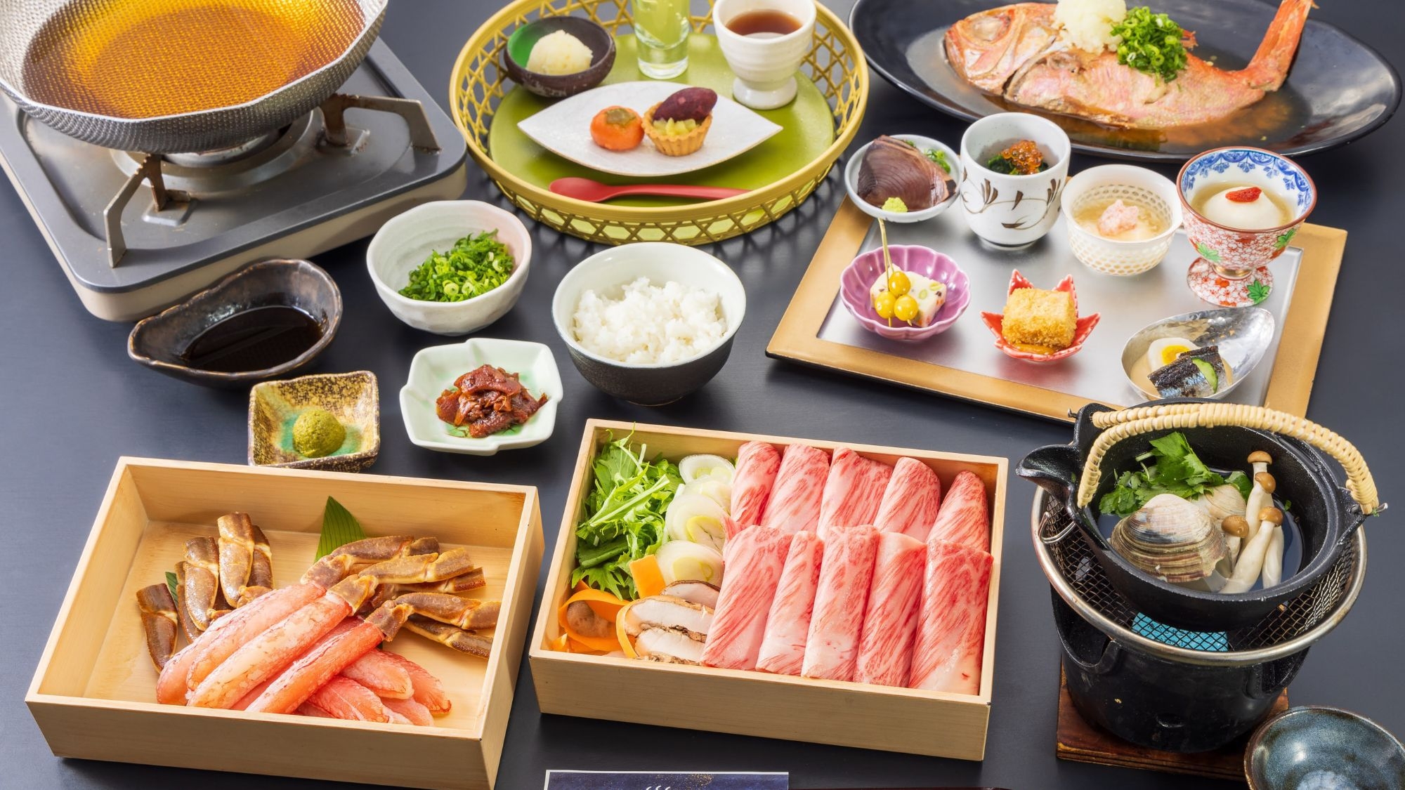 【冬の味覚を味わう】生ずわい蟹のカニしゃぶ 1泊2食付創作和食プラン