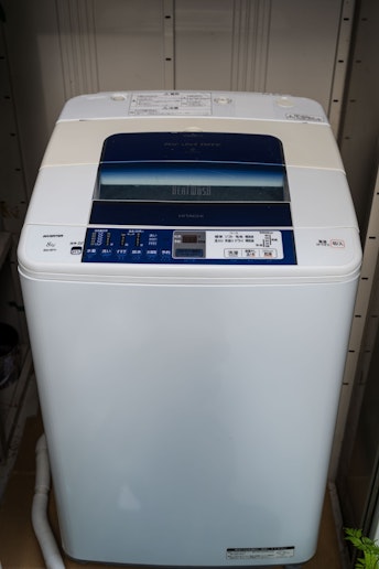 洗濯機＋折り畳み物干し竿