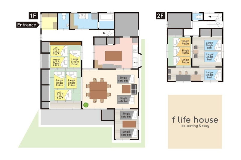 間取り図（16名就寝時）