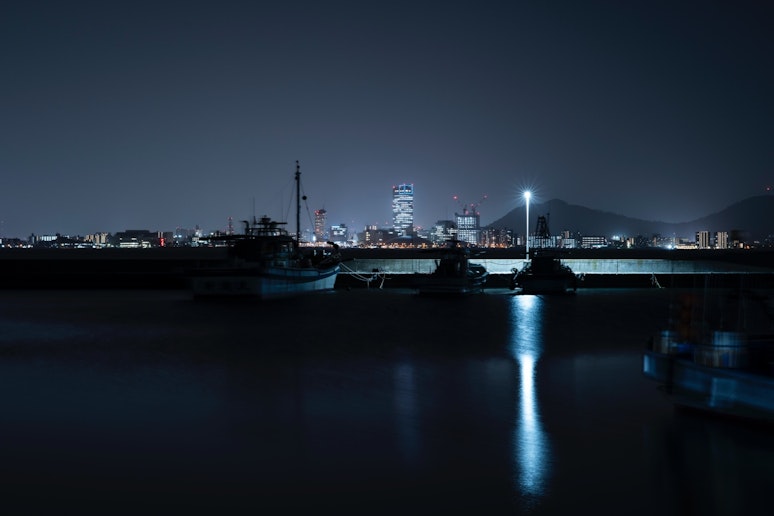 女木島から望む高松の夜景