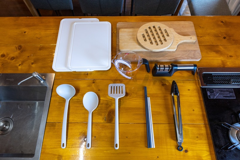 調理器具も写真のようにご準備しております。