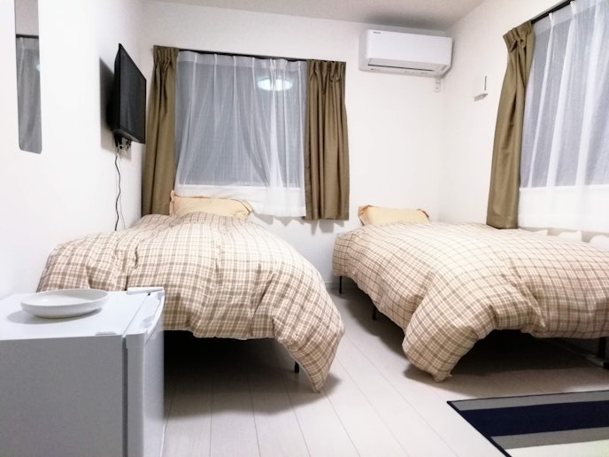 二人で泊まっても、十分な広さが確保できています。