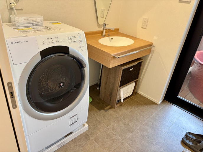 洗濯乾燥機で長期滞在も安心