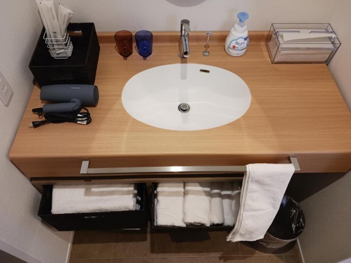 洗面所も広々でお出かけ準備がはかどります
