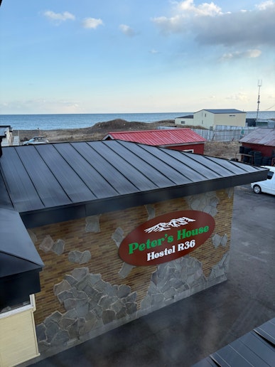 ２Fからの景色。朝日スポットとしても有名でお正月にはたくさんの人が訪れるスポットでもあります