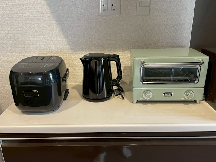 炊飯器、電気ケトル、トースター