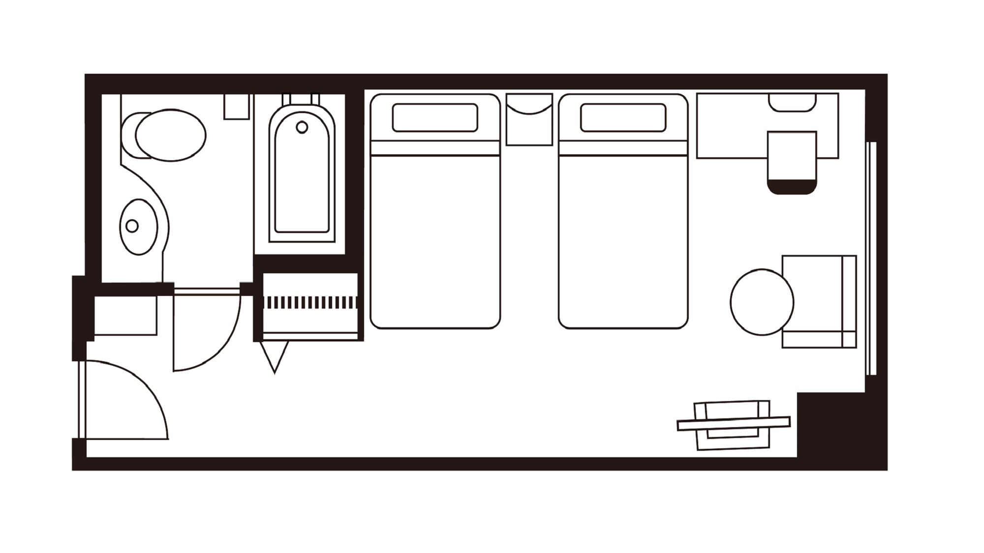 メインタワー 高層階ツインルーム(28〜34階)