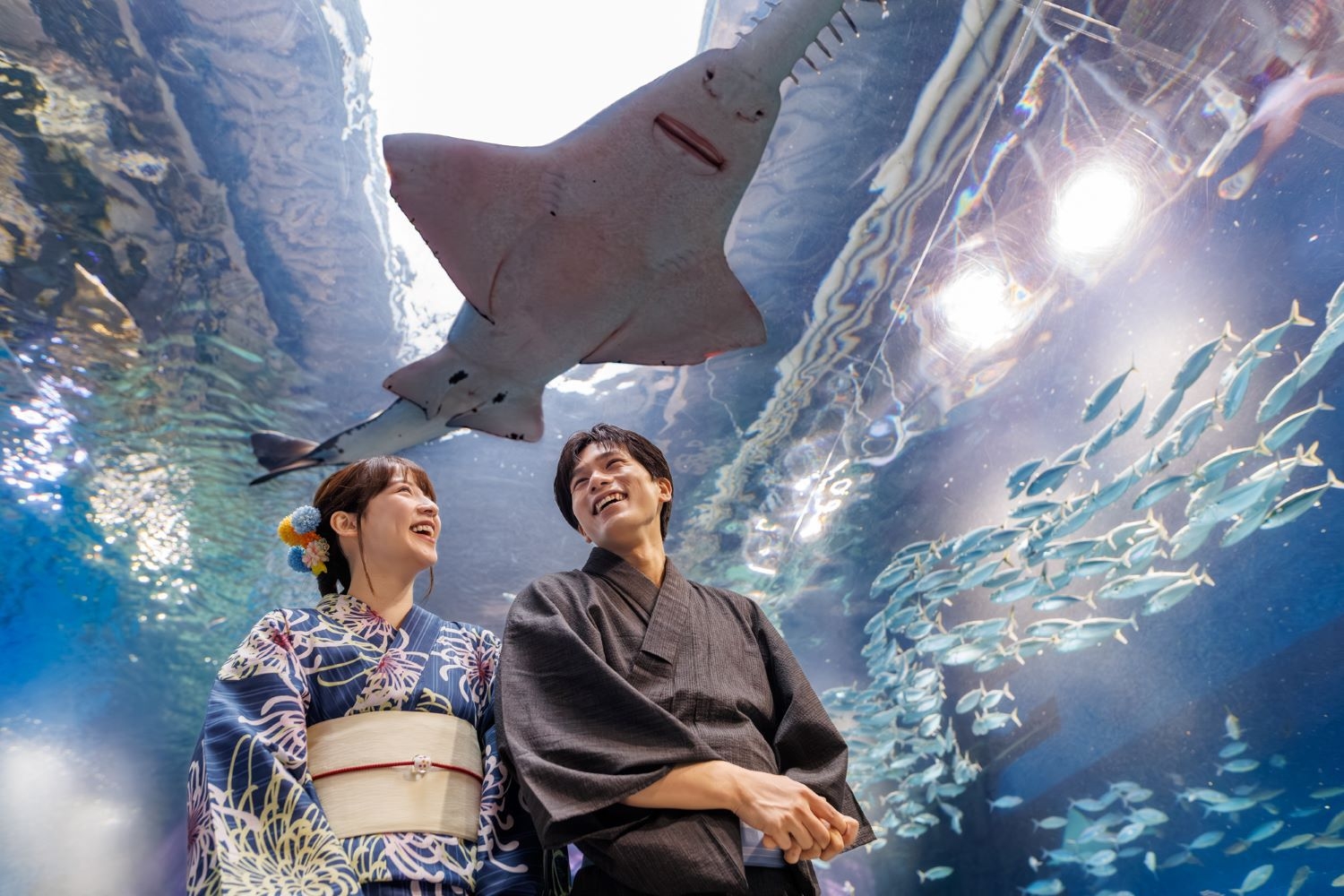 選べる浴衣はお持ち帰りOK！浴衣で涼やか夏旅プラン（浴衣着付・マクセル アクアパーク入場・朝食付）