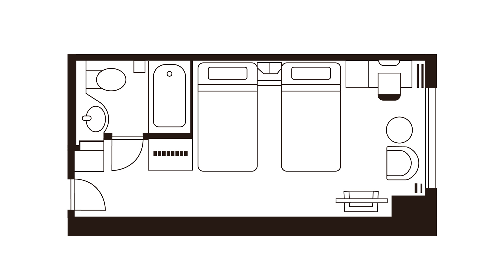 メインタワー ツインルーム(17~27階)