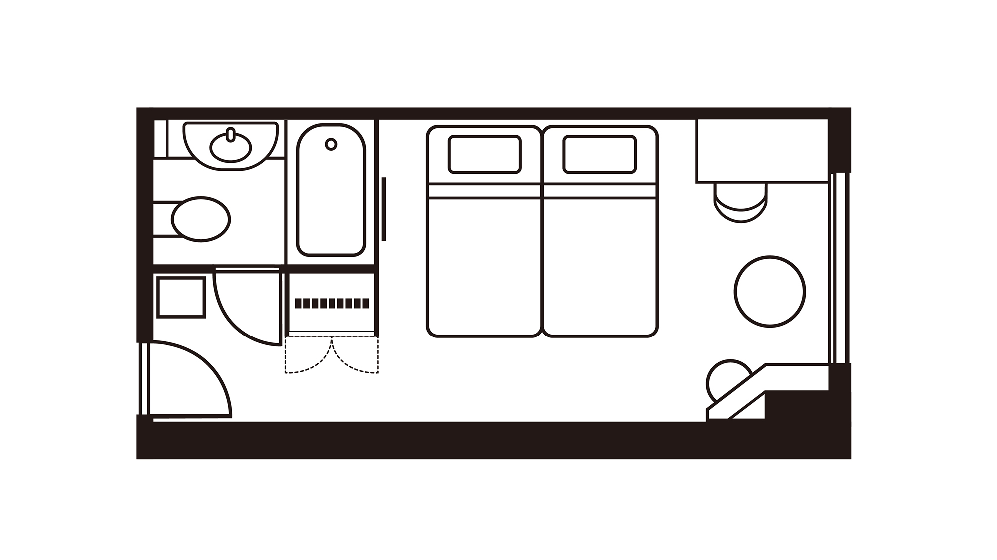 アネックスタワー ツインルーム（ハリウッドツイン）（9・11・14階）禁煙