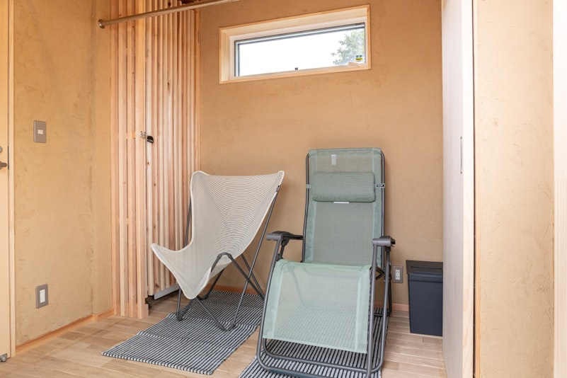 サウナの後は波音を聞きながらクールダウン