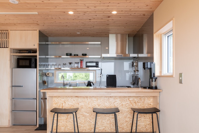 カウンターキッチンで語らいながら