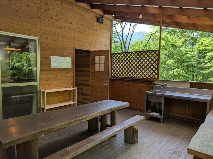 ベランダ、流し