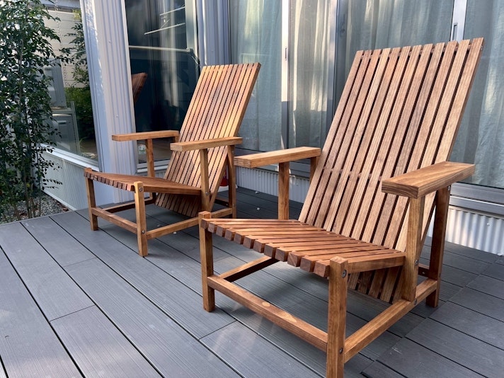 サウナ後の外気浴に...