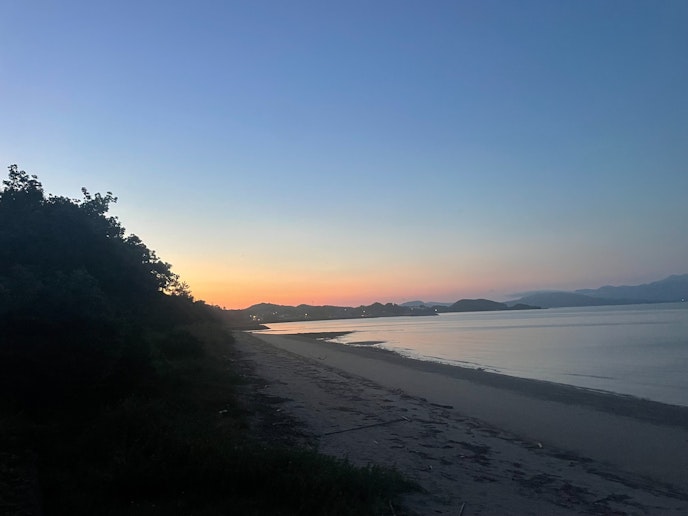 目の前のビーチ