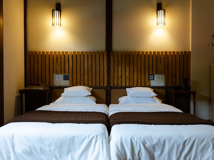 ・【2階・奈良井ビュールーム】木の温もりを感じるゆったりとしたベッドルームです