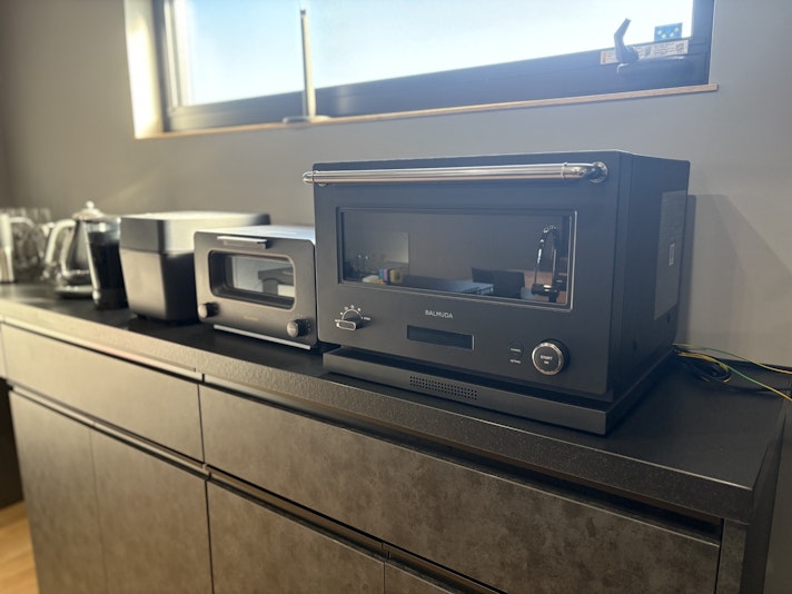 調理家電も黒色で統一