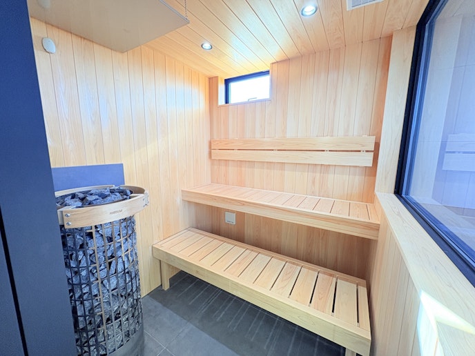 本格的なサウナルームです。