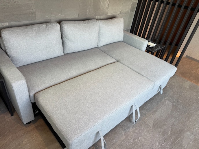 L字型ソファは必要に応じてソファベッドにも変身可能