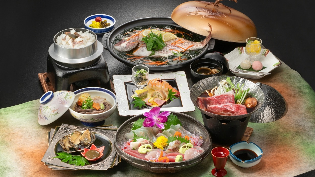 【2食付／海風会席-少量美味-】気軽に味わう海の幸、丁寧な仕立ての品々をお食事会場で