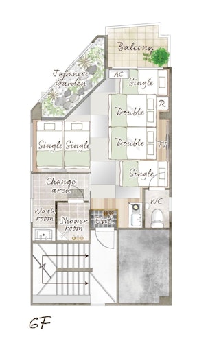 レイアウト（布団あり）